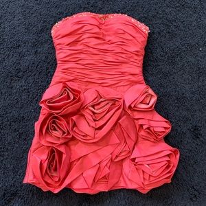 Strapless mini dress